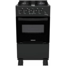 Fogão Venax Picasso Line 4 Bocas Mesa De Vidro Preto Bivolt