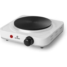 Fogareiro Elétrico Chapa 1 Boca 1000W Portátil Cooktop 127V/220V Branco 127V