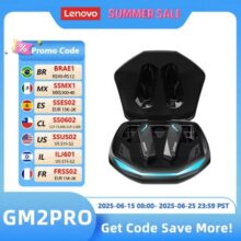 Fone Bluetooth Gaming Lenovo GM2 Pro com Baixa Latência Modo Duplo e Bluetooth 5.3