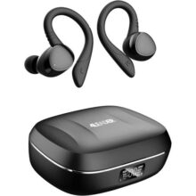 Fone De Ouvido Bluetooth Com Microfone e Cancelamento De Ruído Ativo – 4Leader, à Prova D’água e Com Até 20 Horas De Reprodução – Melhor Escolha Para Esportes e Atividades Ao Ar Livre – Preto