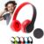 Fone de Ouvido Bluetooth Headphone P47 Sem Fio Wireless Micro Sd 5.0 Dobrável Com Microfone Regulável Para Corrida Academia Escritório Caminhada Reunião Linha Premium (vermelho)