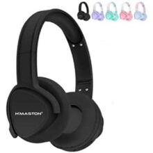 Fone de Ouvido Bluetooth Over-Ear, Microfone Embutido, 20h Autonomia, Design Ajustável, Controles Touch, Resistente à Umidade (Preto)