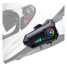 Fone de Ouvido Comunicador Sem Fio para Capacete de Motocicleta com Microfone Genérica V10 Preto