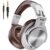 Fone de Ouvido DJ OneOdio A71 Fusion, Silver/Brown | Falante 40 mm Neodimio, Conexão P2 ou P10, Com Microfone, Cabo Destacável, Grande