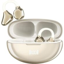 Fone de ouvido sem fio J235 com clipe Bluetooth 5.3 tela sensível ao toque inteligente e assistente de IA Indicador de