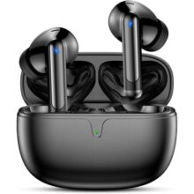 Fones de Ouvido Bluetooth 5.3 Fones de Ouvido Sem Fio 42 Horas de Reprodução Fones de Ouvido Esportivos com IPX5 à Prova d’Água Fones de Ouvido de Graves Profundos para iOS Android, Preto