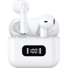 Fones de Ouvido Bluetooth Tranya True Wireless, 4 Microfones para Chamadas Claras, Controle de Botão Preciso, Bateria de Longa Duração, Conforto o Dia Todo