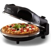 Forno De Pizza Eletrico Ariete Com Pedra Antiaderente 1200W (Preto)