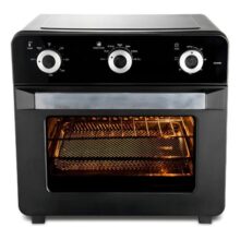 Forno Elétrico Family Modo Air Fryer Grill 20 Litros 7 Opções de Cocção Timer 60min Até 230°c Forno Fryer 1400 W De Potência Grelhas Removíveis Cor Pr