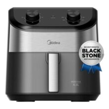 Fritadeira Air Fryer 4,5l Widemax Com Interior De Alumínio 1500w Midea 220v