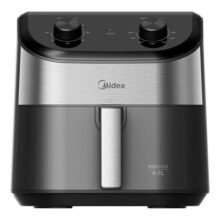Fritadeira Air Fryer 4,5l Widemax Cyclone Preto E Inox Midea