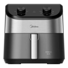 Fritadeira Air Fryer 5,5l Widemax Preto E Inox Midea