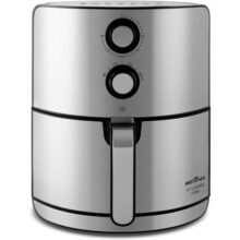 Fritadeira Air Fryer Britânia BFR46PI 4,6L Display Analógico Preto e Inox 1500W 220V