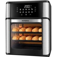 Fritadeira Air Fryer Forno Oven 12 Litros, Mondial, Preto/Inox, 2000W, 110V – AFON-12L-BI