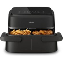 Fritadeira Air Fryer Philips Walita 7,1L, Preta, 110V | Série 1000, Duplo Cesto, 2 Cestos ou Bandeja Grande, Tecnologia RapidAir, 10 Modos de Preparo, Função Reaquecer, NA150/00