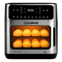 Fritadeira Elérica Air Fryer Forno Oven Gradiente Pgfo1200 12 Litros 4 Em 1 1900w 220v Cor Preta