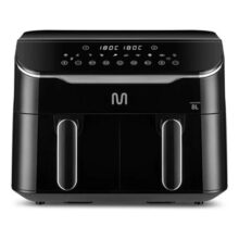 Fritadeira Elétrica Sem Oleo Air Fryer 8L Preta Com 2 Gavetas 2500W Multi – GO220
