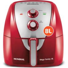 Fritadeira Sem Óleo Air Fryer 8L, Mondial, Vermelho/Inox, 1900W, 220V – AFN-80-RI