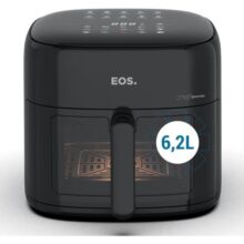 Fritadeira Sem Óleo Air Fryer Eos Chef Gourmet 6.2 Litros Compacta Digital Preto Eaf60p 110v