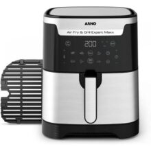 Fritadeira sem Óleo e Grill Arno Airfry & Grill Expert Maxx Digital 6,5L AFD6, 1680W, Inox e Preta, 8 Programas, Divisória e Função SYNC, 2 em 1 para