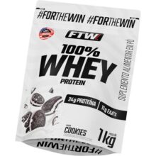 FTW 100% Whey Protein com Proteína Concentrada WPC, para Atletas com Alto Valor Biológico, Suplemento Pós-Treino Sem Glúten – Refil 1kg (Cookies)