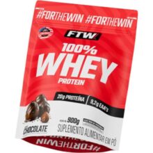 FTW 100% Whey Protein com Proteína Concentrada WPC, Suplemento Alimentar Pós-Treino em Pó com Fonte de Proteína do Soro do Leite, Alto Valor Biológico, Sem Glúten – Refil 900g (Chocolate)