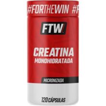 FTW Creatina Monohidratada Pote 120 Cápsulas 100% Pura – Explosão de Energia, Força e Resistência – Absorção Rápida para Ganho de Massa e Performance