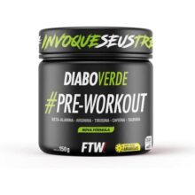 FTW Pré-Treino Diabo Verde – Energia Extrema, Força e Foco – Potência Hardcore com Cafeína, Beta-Alanina – Para Treinos Intensos – sabor: Frutas Amare