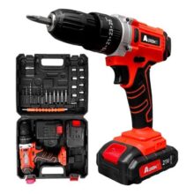 Furadeira E Parafusadeira De Impacto 2 Baterias 6500mah 21v Laranja 21v 50/60 Hz