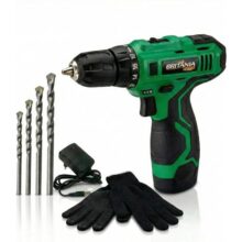 Furadeira E Parafusadeira Sem Fio 12v Britânia + Kit Brocas