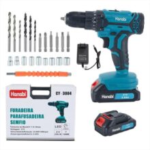 Furadeira Parafusadeira Bateria 2.0ah 21v Com 10mm Maleta