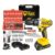 Furadeira Parafusadeira De Impacto 2 Baterias 21v + 46 Peças Amarelo 110v/220v 60hz