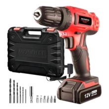 Furadeira Parafusadeira Sem Fio De 10mm Mondial Fpf-06m + Accesorio Com Maleta De Transporte 127/220v 50hz/60hz