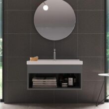 Gabinete com Cuba para Banheiro 100% MDF Gianduia Zoff