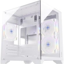 Gabinete Gamer Clarity Branco Lateral Vidro Fortrek