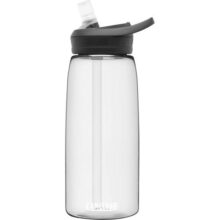 Garrafa de água CamelBak Eddy+ com renovação Tritan – Com canudo, 946 ml, transparente