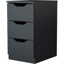 Gaveteiro Multiuso com 3 Gavetas — Preto