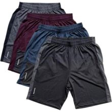 Genérico Kit 4 Shorts Masculino Dry Fit Academia Fitness Com Bolsos Malha Fria, Tamanhos P, M e GG