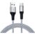 Geonav Cabo USB-C (tipo C) para USB, carregamento rápido, nylon trançado, 1,5MT, UCC06, Cinza/Branco