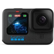 GoPro HERO12 BLACK – à Prova D’água com 5.3K60, 27MP, Vídeo + Foto HDR, HyperSmooth 6.0, Trava de horizonte 360°, Live + webcam, Áudio por Bluetooth, Bateria enduro, QUIK