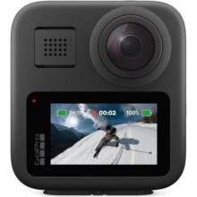 GoPro Max 360 – Câmera de Ação à Prova d’água, Vídeo 360 5.6K, Reenquadramento 4K, Foto 360, GPS, Live 1080p, Max HyperSmooth, TimeWarp, Trava de horizonte, Capturas com bastão invisível