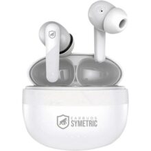 Gshield Fone de ouvido sem fio Earbuds Symetric Bluetooth 5.3 com Som Imersivo, Microfone Integrado, Resistente A Água IPX4, Cancelamento De Ruído Ativo (Branco)