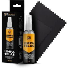 Gshield Kit Spray Limpa Telas Bactericida com Flanela de Microfibra para Limpeza de Celular, Notebook, TV, Tablet, Óculos, Legalizado ANVISA, Grip Clean (30ml)
