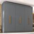 Guarda-roupa Roupeiro Maxel Paris 8 Portas 4 Gavetas MDP Cor Preto