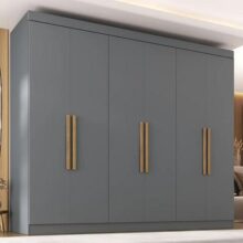 Guarda Roupa 6 Portas Mdp Com Puxador 50cm Paris Wt