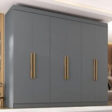 Guarda Roupa 6 Portas Mdp Com Puxador 50cm Paris Wt