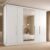 Guarda Roupa Casal 100% Mdf Madesa Royale 3 Portas Correr B Cor Branco 106309