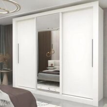 Guarda-roupa Casal 3 Portas 1 Porta Espelhada Milão He