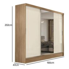 Guarda Roupa Casal 3 Portas 2 Gavetas Plata Demóbile Wt