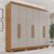 Guarda-roupa Casal 6 Portas 2 Gavetas França Wt Espresso Móveis Cinamomo/off-white